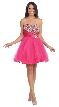 Strapless Rhinestones Bust Short Tulle Party Dress