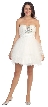 Strapless Rhinestones Bust Short Prom Party Dress