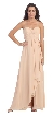 Strapless Pleated & Ruffled Long Bridesmaid Dress  — in Champaign