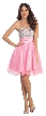 Strapless Sequins Bust Tulle Short Homecoming Party Dress