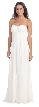 Strapless Pleated Bodice Long Formal Bridesmaid Dress — in Off White