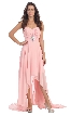 Strapless Rhinestones Waist Hi-Low Formal Party Dress  — in Blush