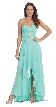 Strapless Rhinestones Waist Hi-Low Formal Party Dress  — in Mint