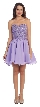 Strapless Lace & Beads Bodice Short Party Bridesmaid Dress