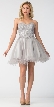 Strapless Beaded Lace Top Tulle Short Homecoming Dress