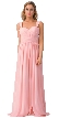 Sweetheart Neck Pleated Bust Long Bridesmaid Dress