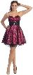 Spaghetti Straps Mesh Prom Party Dress with Satin Belt