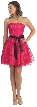 Strapless Short Prom & Party Dress in Lace with Belt