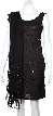 Black Sequin Beaded Shawl with Hanging Beads