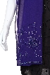 Floral Print Beaded Scarf — in closeup