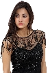Butterfly Design Beaded Collar Scarf