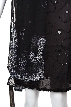 Silver Threaded Beaded Scarf — in closeup