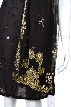 Gold Threading Wrap Around Scarf — in closeup
