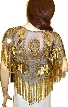 Sequin Beaded Collar Scarf (Black/Gold)