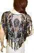 Sequin Beaded Collar Scarf (Black/Gray)