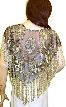 Sequin Beaded Collar Scarf (Black/Silver)