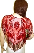 Sequin Beaded Collar Scarf (Red/Red)