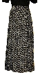 Diamond Print Long Polyester Skirt