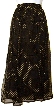 Polka Dots Long Polyester Skirt