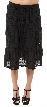 Knee Length Crinkled Black Skirt — in alternative picture