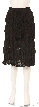 Knee Length Crinkled Black Skirt