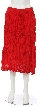 Knee Length Crinkled Red Skirt