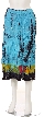 Tie & Dye Crinkled Aqua Multi Skirt