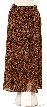 Full Length Flower Pattern Button Skirt