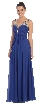 V-Neck Bejeweled Bust & Shoulders Long Formal Evening Dress — in an alternative image