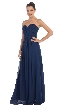 Strapless Shirred Bust Long Formal Bridesmaid Dress
