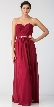 Strapless Floral Lace Bust Long Formal Bridesmaid Dress