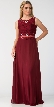 Mock Two Piece Lace Bodice Floor Length Prom Dress