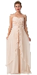 Strapless Shirred Bust Ruffled Skirt Long Bridesmaid Dress