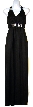 Broad Strapped  Halter Top Evening Dress