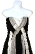 Basket Weave Front Silk Strapless Party Dress — in Closeup
