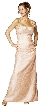 Crumpled Long Formal Dress with Flower Applique