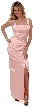 Satin Beaded Full Length Bridesmaid Dress