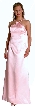 Crossed Front Beaded Evening Dress — in Peach color