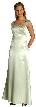 Boat Neck Beaded Bridesmaid Dress — in Green