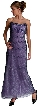 Metallic Poly Net Beaded Formal Dress — in Nite/Blue Orchid color