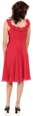 Ruffled Short Cocktail Prom Dress — back view