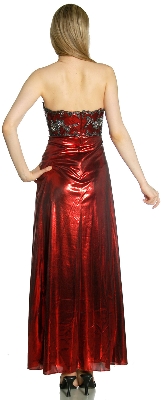 Strapless Sweetheart Formal Evening Dress — back view
