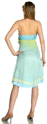 Short Wrap-around Prom Dress — back view