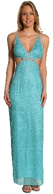 Spaghetti Strapped Beaded Prom Dress with Bra style back