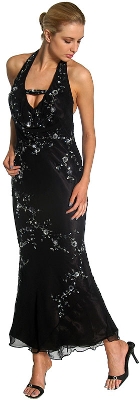 Halter Neck Low Back Cocktail Dress 