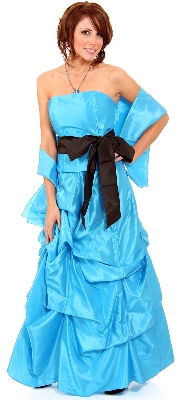 Strapless Quinceanera Dress with Removable Side Bow