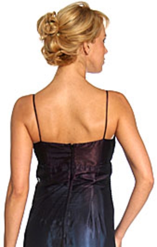 Sparkled Full Length Formal Prom Dress — back view