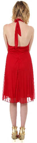 Halter Neck Empire Cut Formal Dress — back view