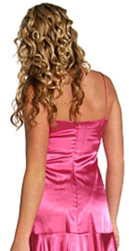 Spaghetti Straps Short Party Dress with Flared Bottom — back view
