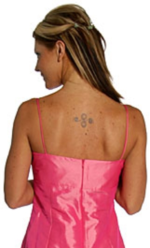 Bubble Party Dress with Spaghetti Straps — back view